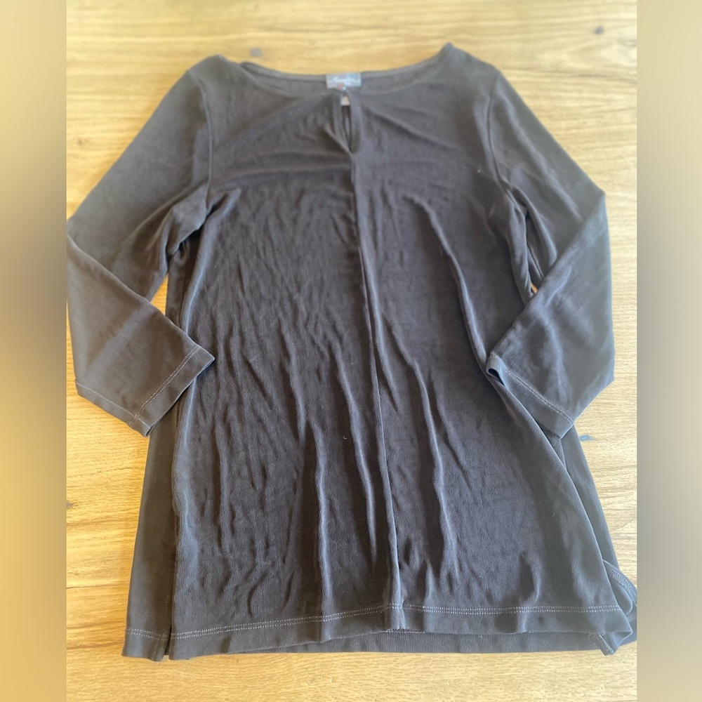 Chico's Blue 3/4 Sleeve Fitted Tunic‎